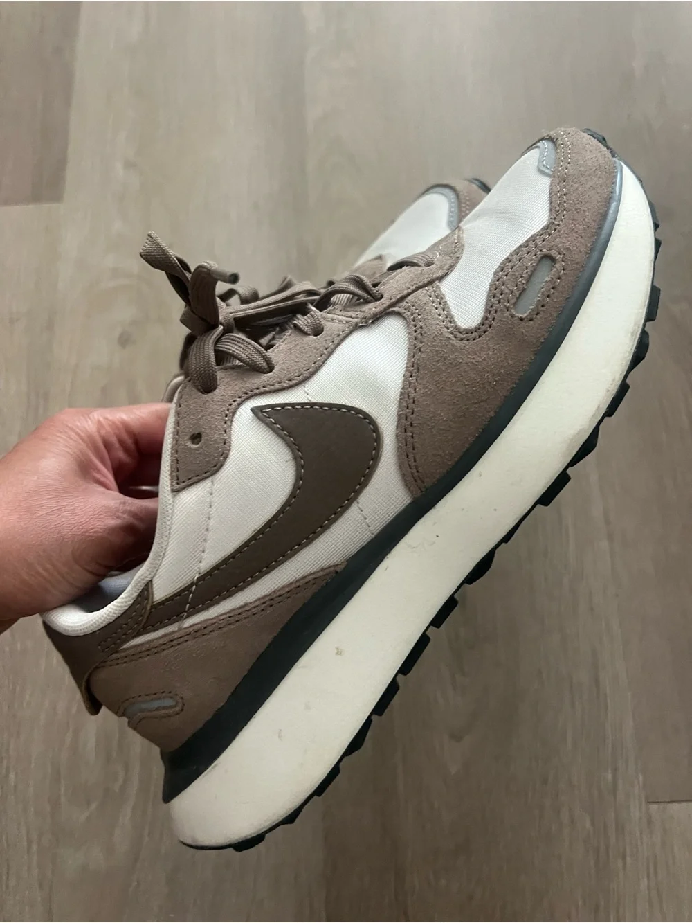 Nike Brown and White Suede street wear 6.5